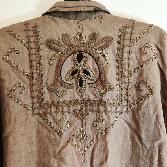 Free People Embroidered Utility Jacket - Picture 3 of 5